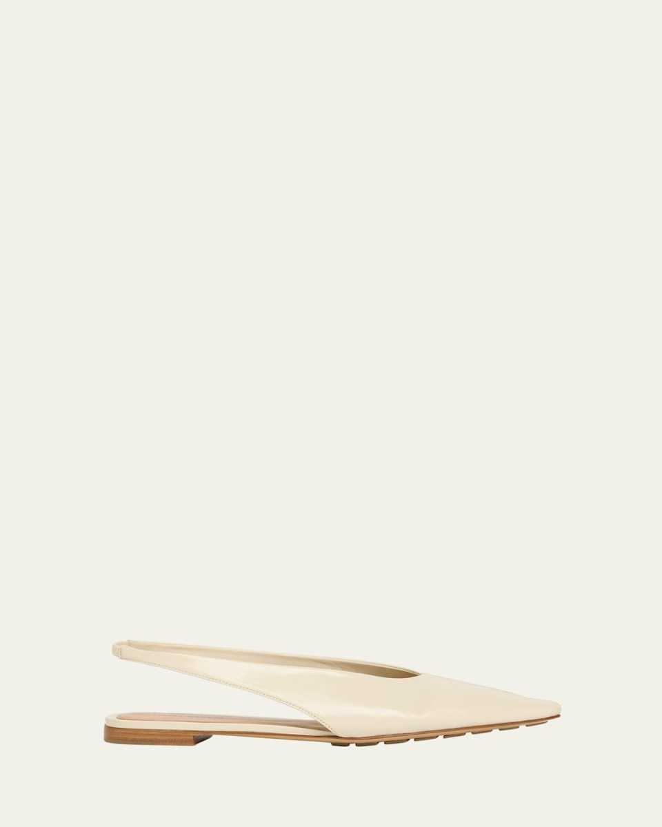 Slingback Pointed Leather Ballet Flats